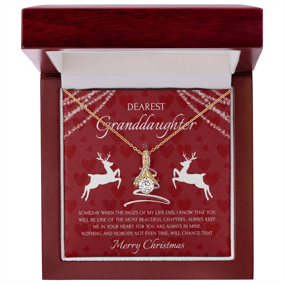 Granddaughter - Beautiful Chapter - Merry Christmas - Alluring Beauty Necklace - The Shoppers Outlet