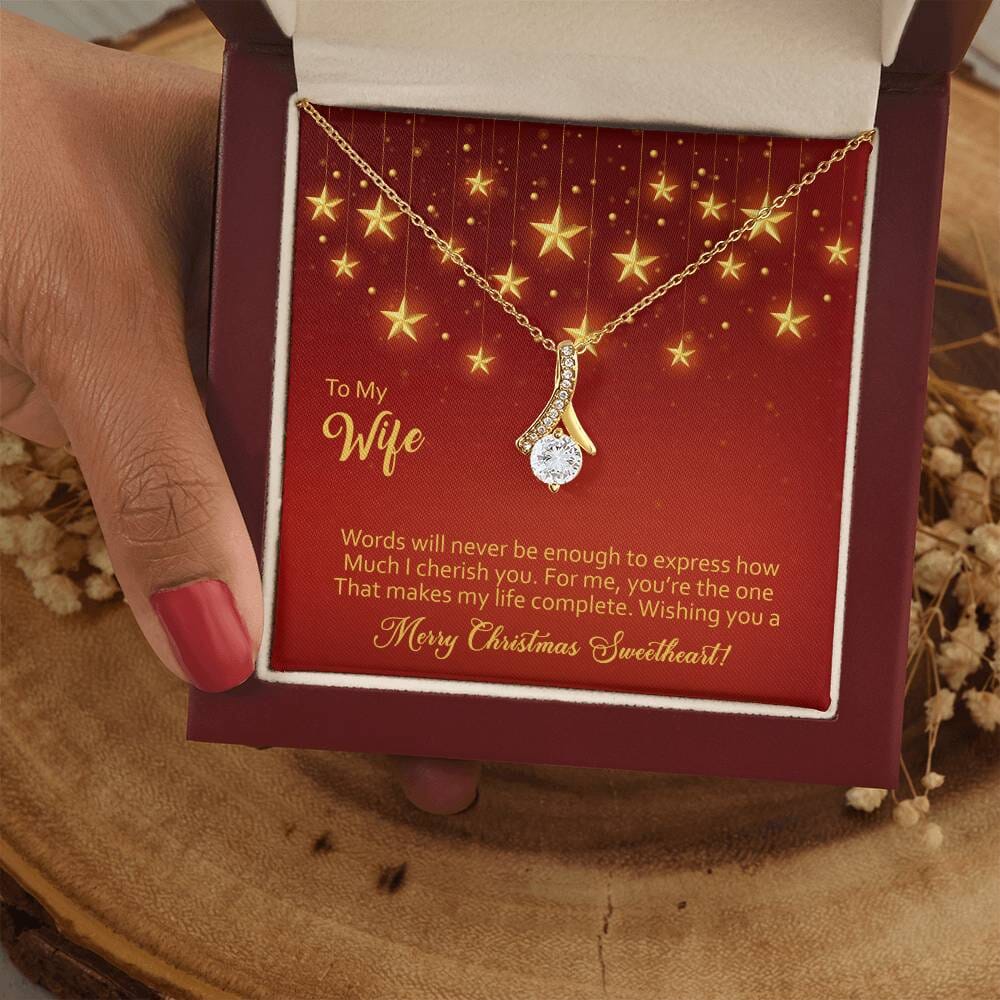 Gift For Wife - Words Will Never Be Enough - Alluring Beauty Necklaces - The Shoppers Outlet