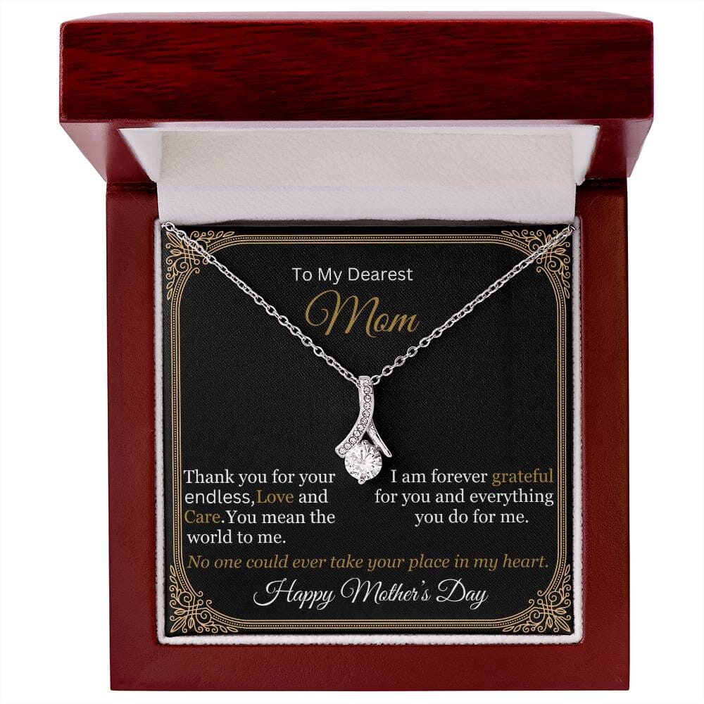 Gift For Mom - To My Dearest Mom - Thank You For Your Endless Love And Care - Alluring Beauty Necklaces - The Shoppers Outlet