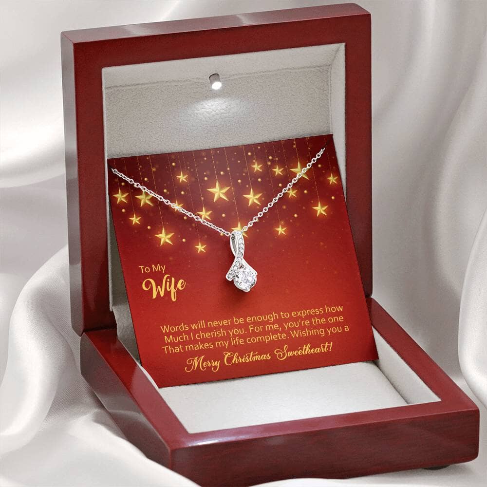 Gift For Wife - Words Will Never Be Enough - Alluring Beauty Necklaces - The Shoppers Outlet