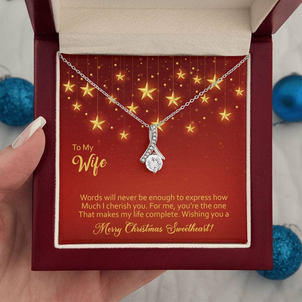 Gift For Wife - Words Will Never Be Enough - Alluring Beauty Necklaces - The Shoppers Outlet