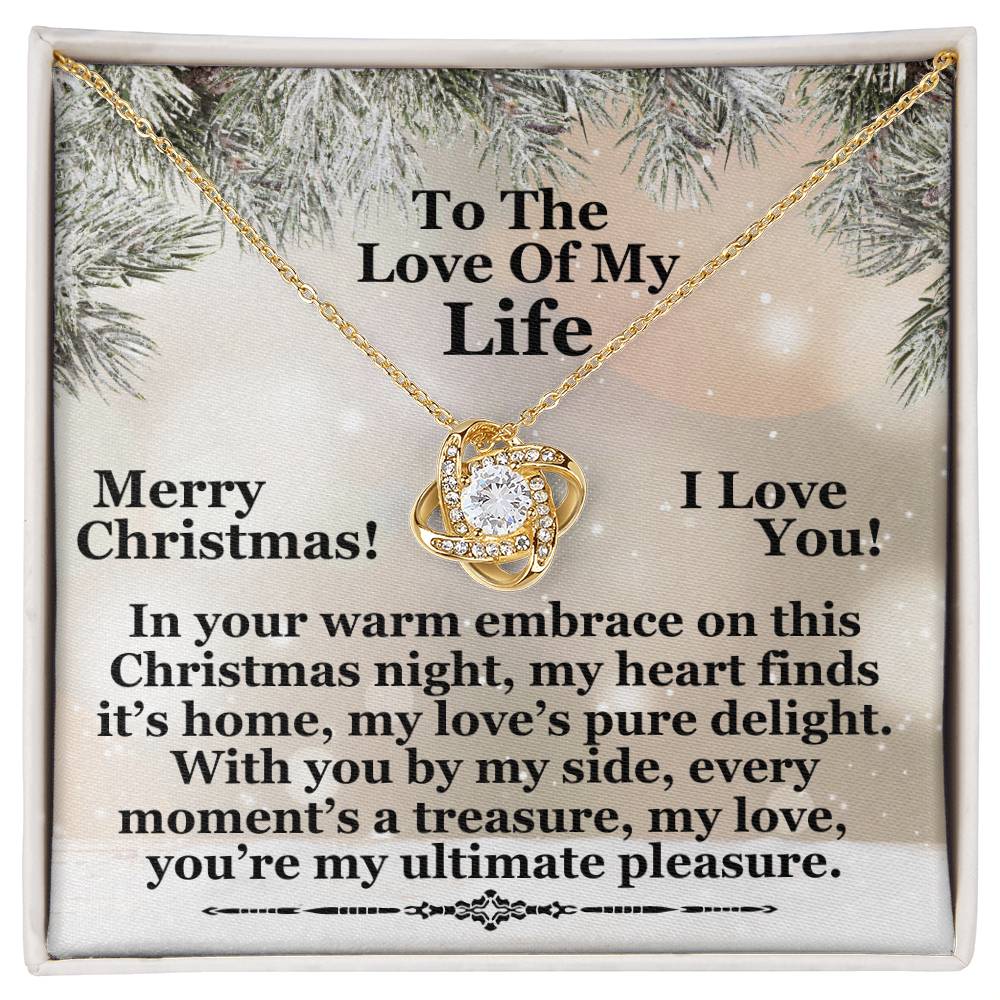 Soulmate - My Love, You're My Ultimate Pleasure - Merry Christmas - Love Knot Necklaces - The Shoppers Outlet