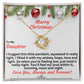 Daughter - Merry Christmas - I Hugged This Little Pendant - Gift For Daughter - The Shoppers Outlet