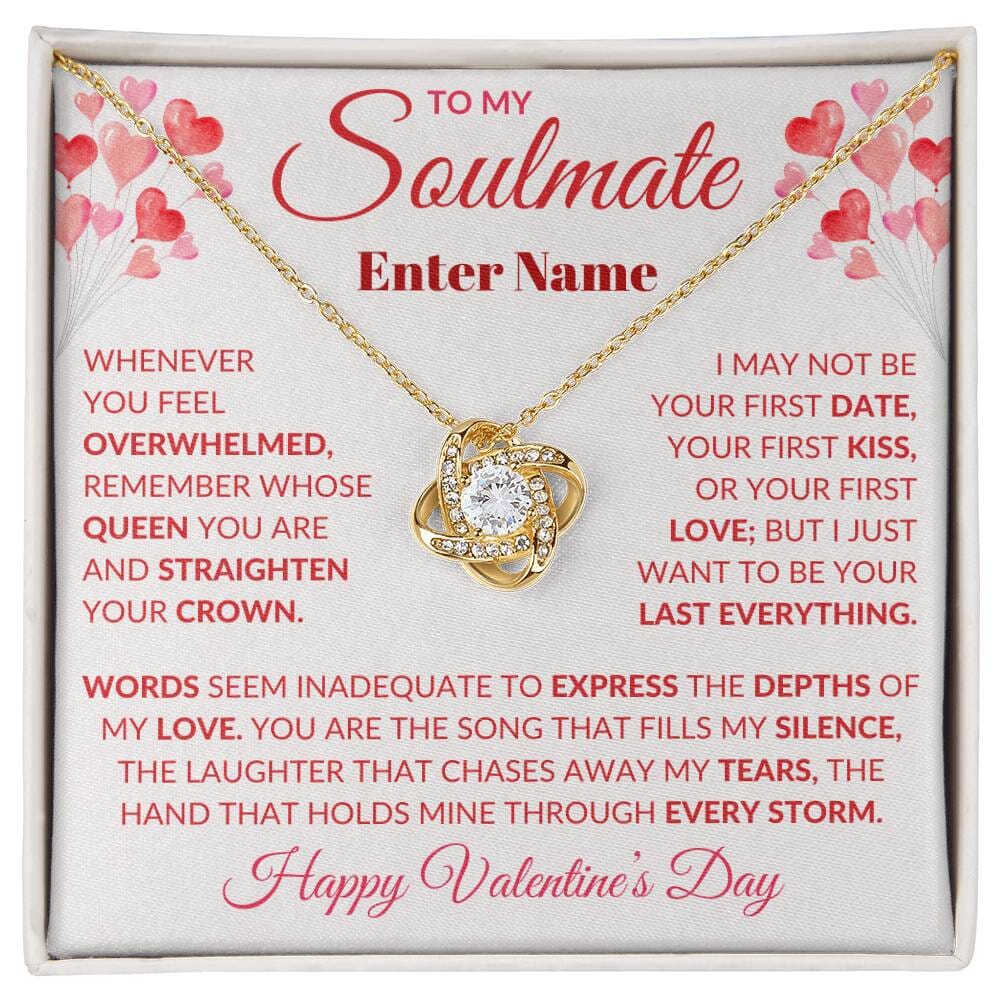 Gift For Soulmate - Whenever You Feel Overwhelmed - Personalized Gift - Love Knot Necklaces - The Shoppers Outlet