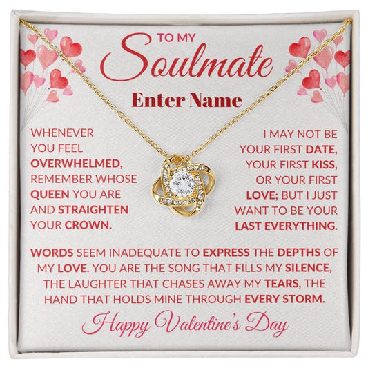 Gift For Soulmate - Whenever You Feel Overwhelmed - Personalized Gift - Love Knot Necklaces - The Shoppers Outlet