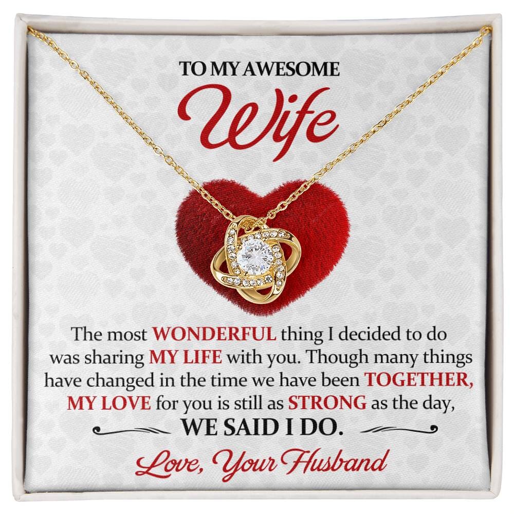 Gift For Wife - The Most Wonderful Thing I Decided To Do - Love Knot Necklaces - The Shoppers Outlet