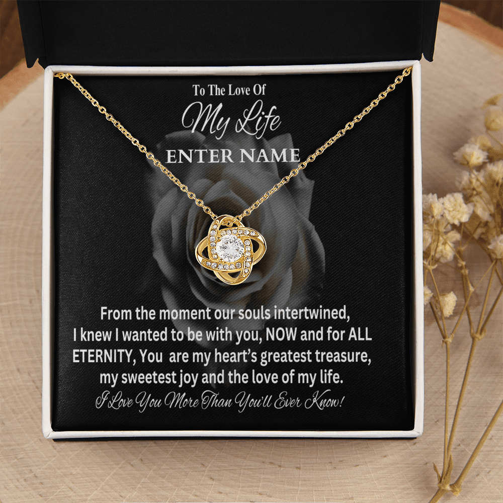 Gift For Soulmate - PERSONALIZED GIFT - My Heart's Greatest Treasure - Love Knot Necklace - The Shoppers Outlet