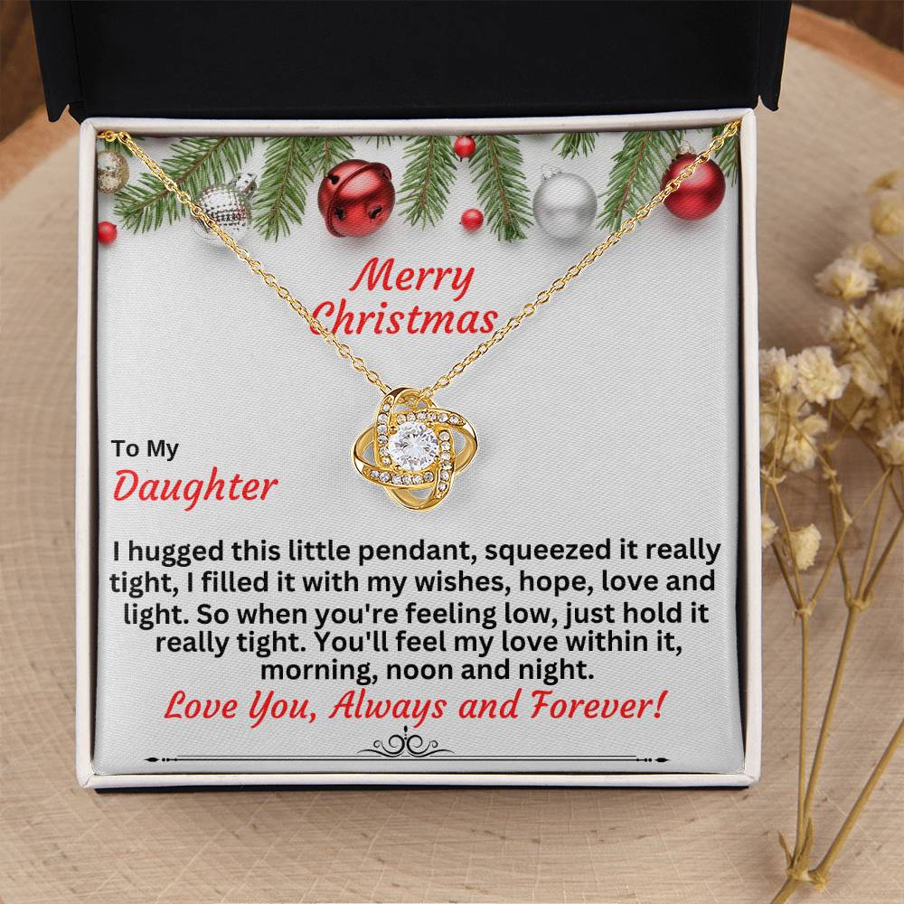 Daughter - Merry Christmas - I Hugged This Little Pendant - Gift For Daughter - The Shoppers Outlet