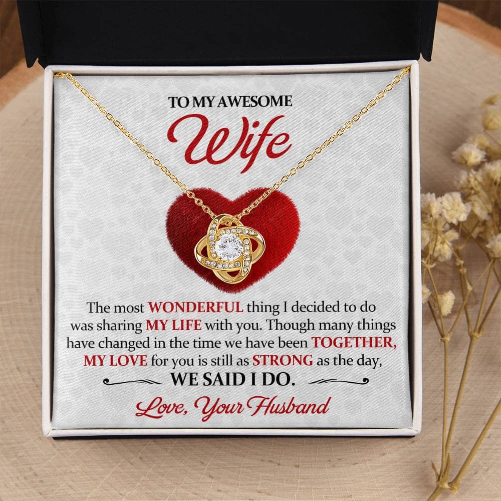 Gift For Wife - The Most Wonderful Thing I Decided To Do - Love Knot Necklaces - The Shoppers Outlet