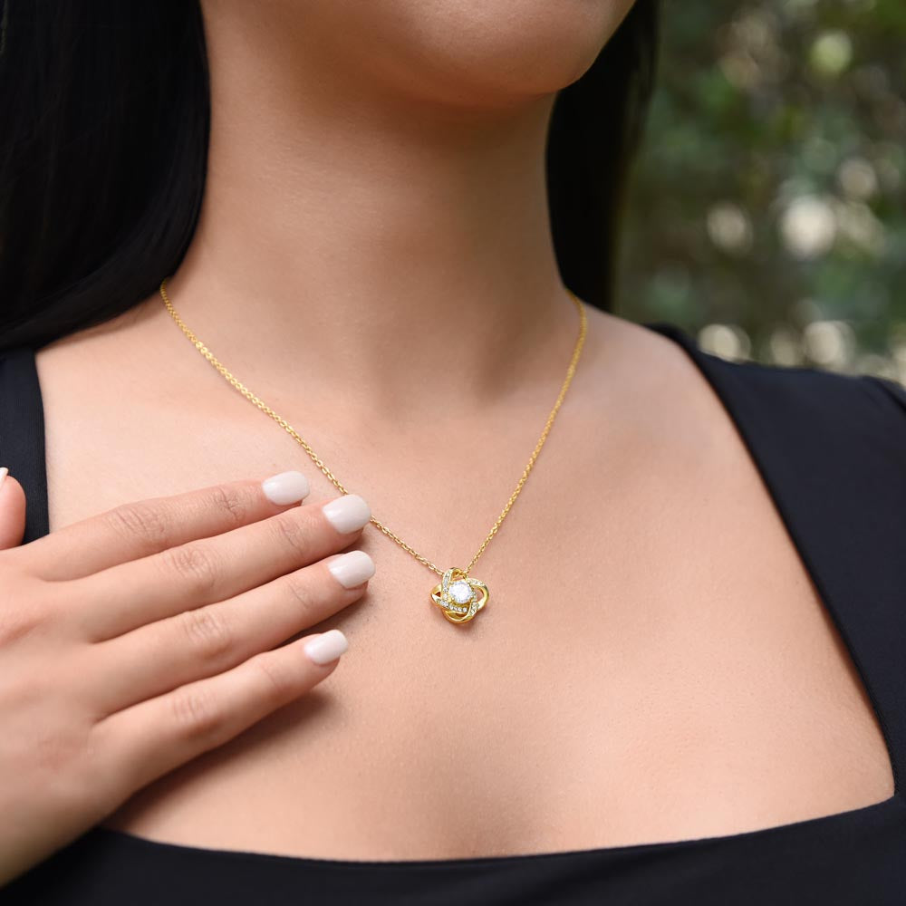 To My Love - Forever Yours - PERSONALIZED GIFT - Love Knot Necklace