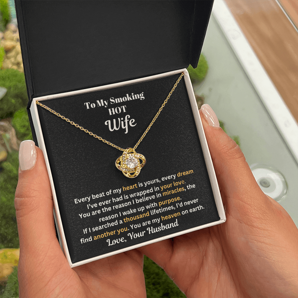 Gift For Wife - Anniversary Gift - Birthday Gift - You Are My Heaven - Love Knot Necklace - The Shoppers Outlet