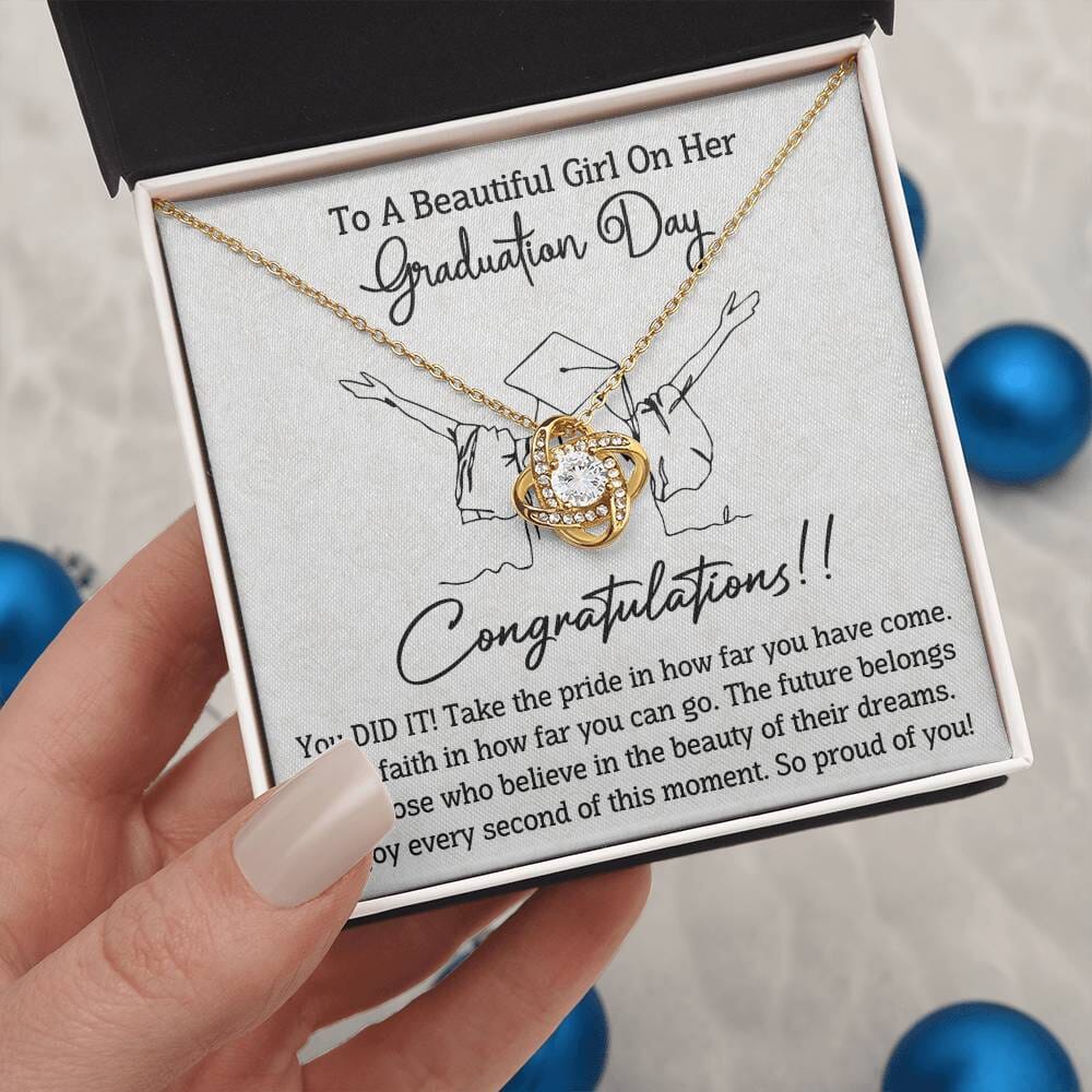 Graduation - Graduation Day - Congratulations You Did It - Love Knot Necklaces - The Shoppers Outlet