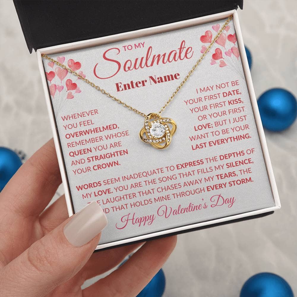 Gift For Soulmate - Whenever You Feel Overwhelmed - Personalized Gift - Love Knot Necklaces - The Shoppers Outlet