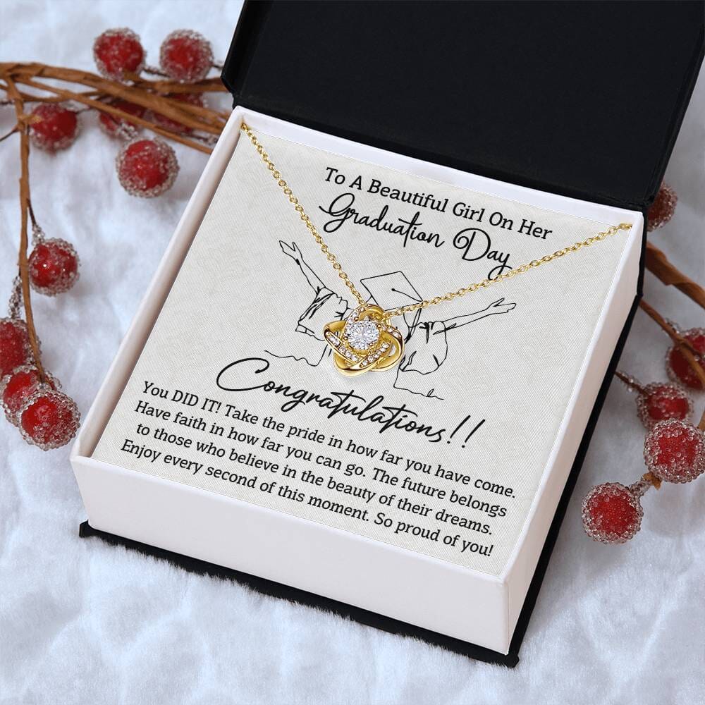 Graduation - Graduation Day - Congratulations You Did It - Love Knot Necklaces - The Shoppers Outlet
