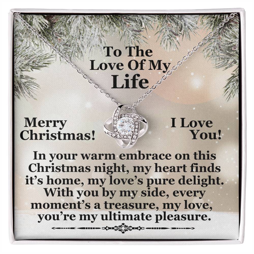 Soulmate - My Love, You're My Ultimate Pleasure - Merry Christmas - Love Knot Necklaces - The Shoppers Outlet