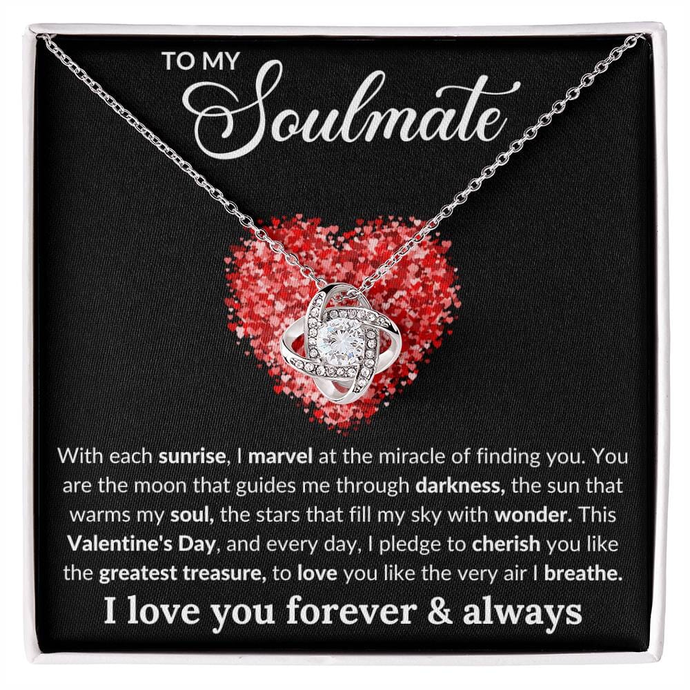 Gift For Soulmate - With Each Sunrise i Marvel At The Miracle Of Finding You - Love Knot Necklaces - The Shoppers Outlet