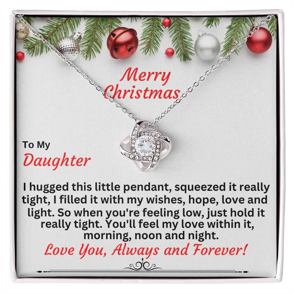 Daughter - Merry Christmas - I Hugged This Little Pendant - Gift For Daughter - The Shoppers Outlet