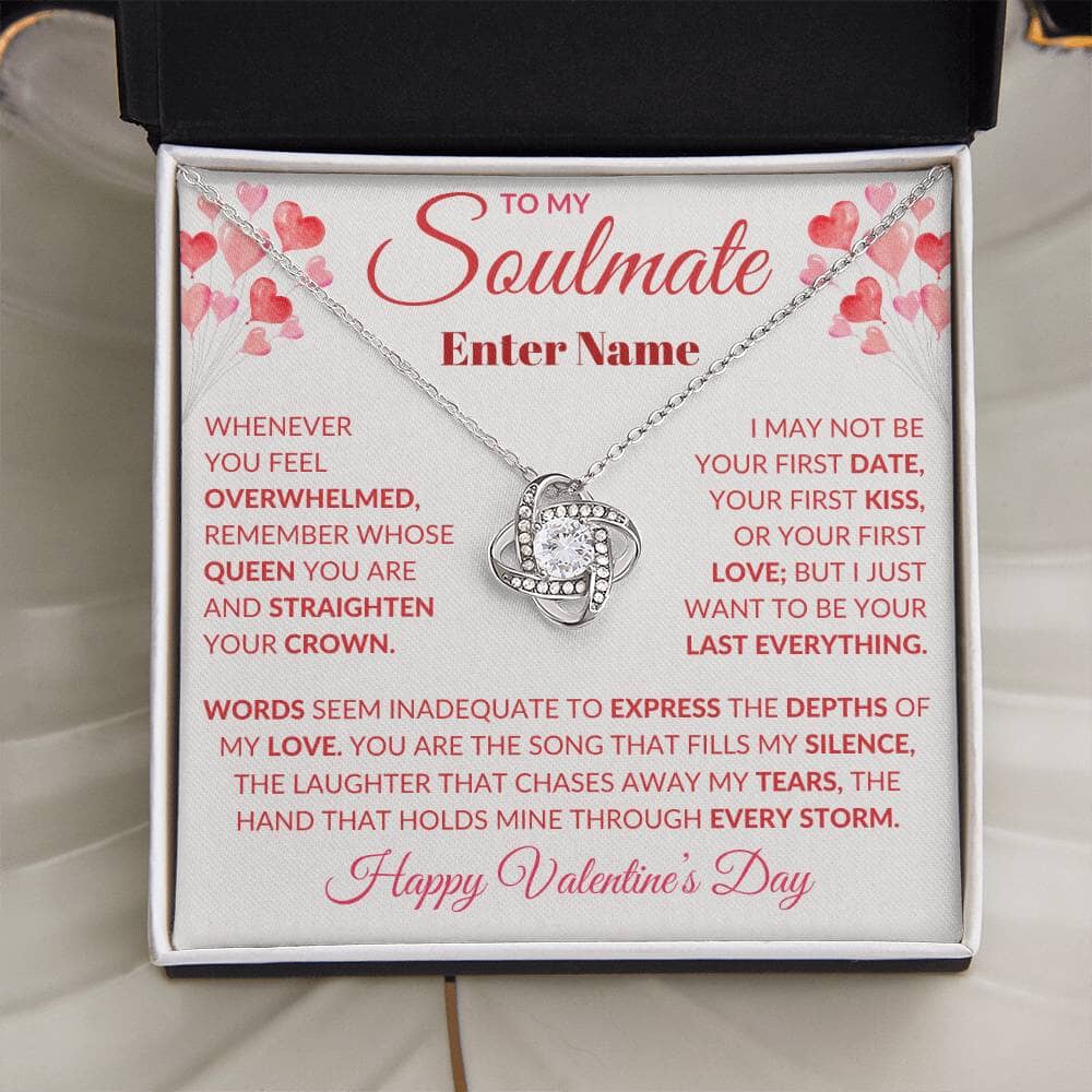 Gift For Soulmate - Whenever You Feel Overwhelmed - Personalized Gift - Love Knot Necklaces - The Shoppers Outlet