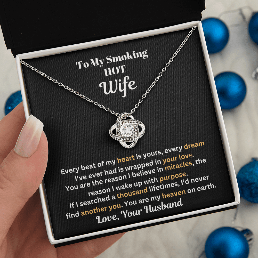 Gift For Wife - Anniversary Gift - Birthday Gift - You Are My Heaven - Love Knot Necklace - The Shoppers Outlet