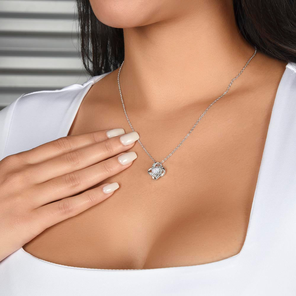 To My Love - Forever Yours - PERSONALIZED GIFT - Love Knot Necklace