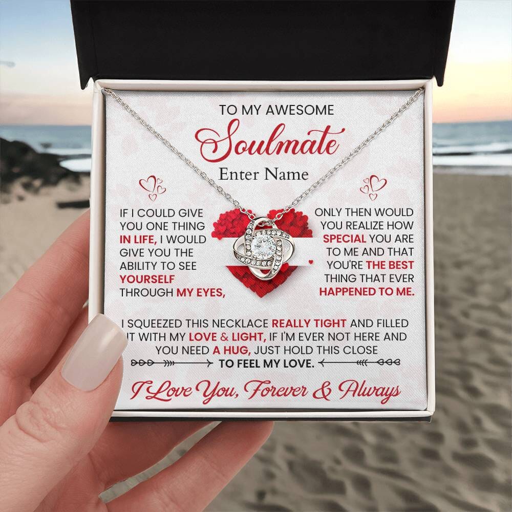 Gift For Soulmate - PERSONALIZED GIFT - If I Could Give You One Thing In Life - Love Knot Necklaces - The Shoppers Outlet