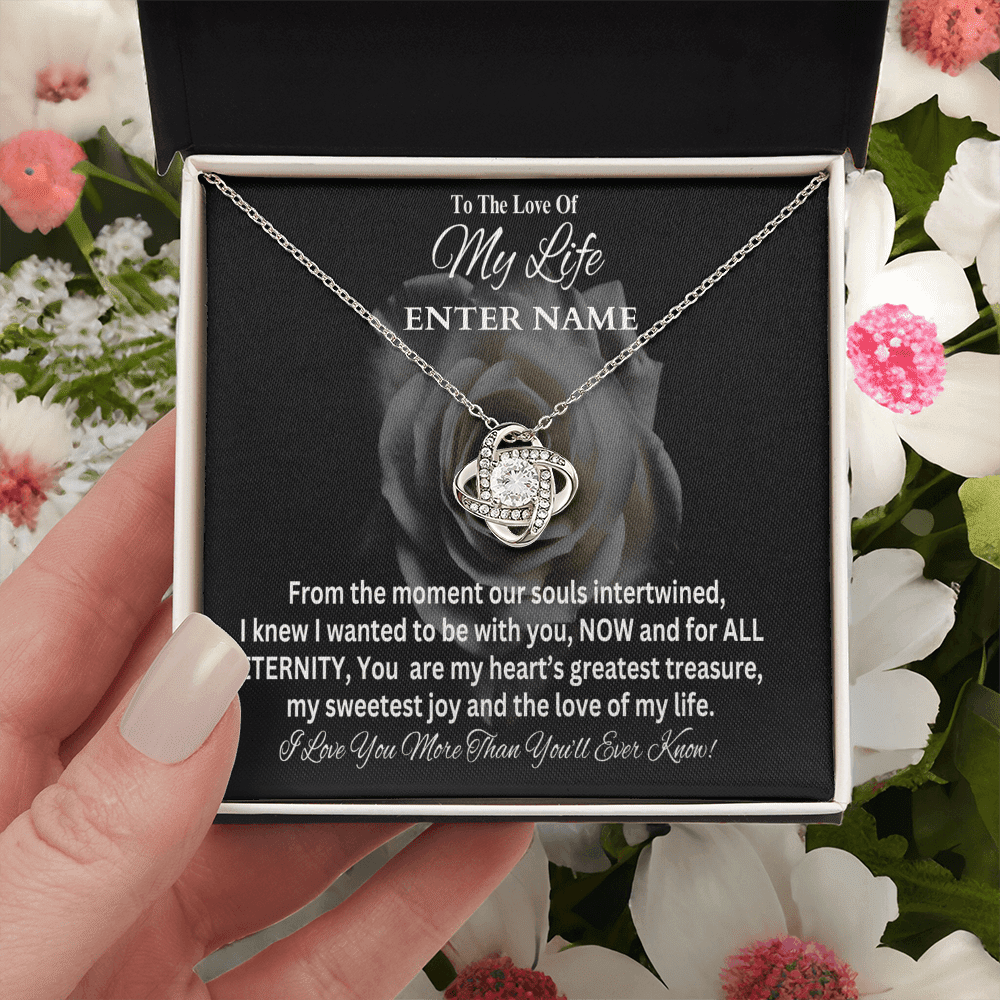 Gift For Soulmate - PERSONALIZED GIFT - My Heart's Greatest Treasure - Love Knot Necklace - The Shoppers Outlet