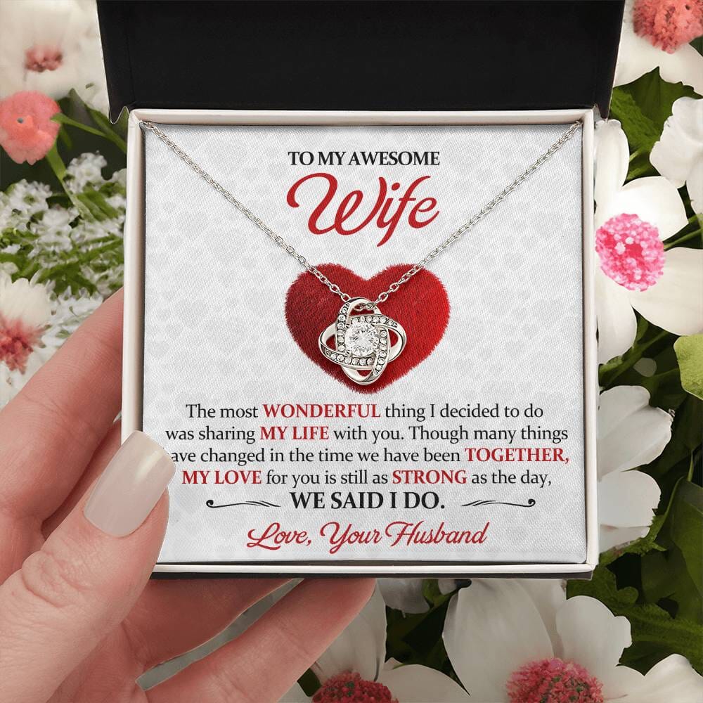 Gift For Wife - The Most Wonderful Thing I Decided To Do - Love Knot Necklaces - The Shoppers Outlet