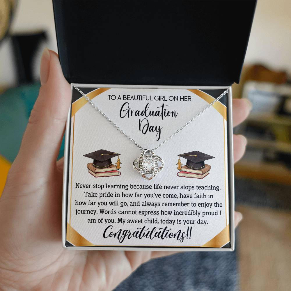 Graduation - My Sweet Child Today Is Your Day - Graduation Day - Love Knot Necklaces. - The Shoppers Outlet