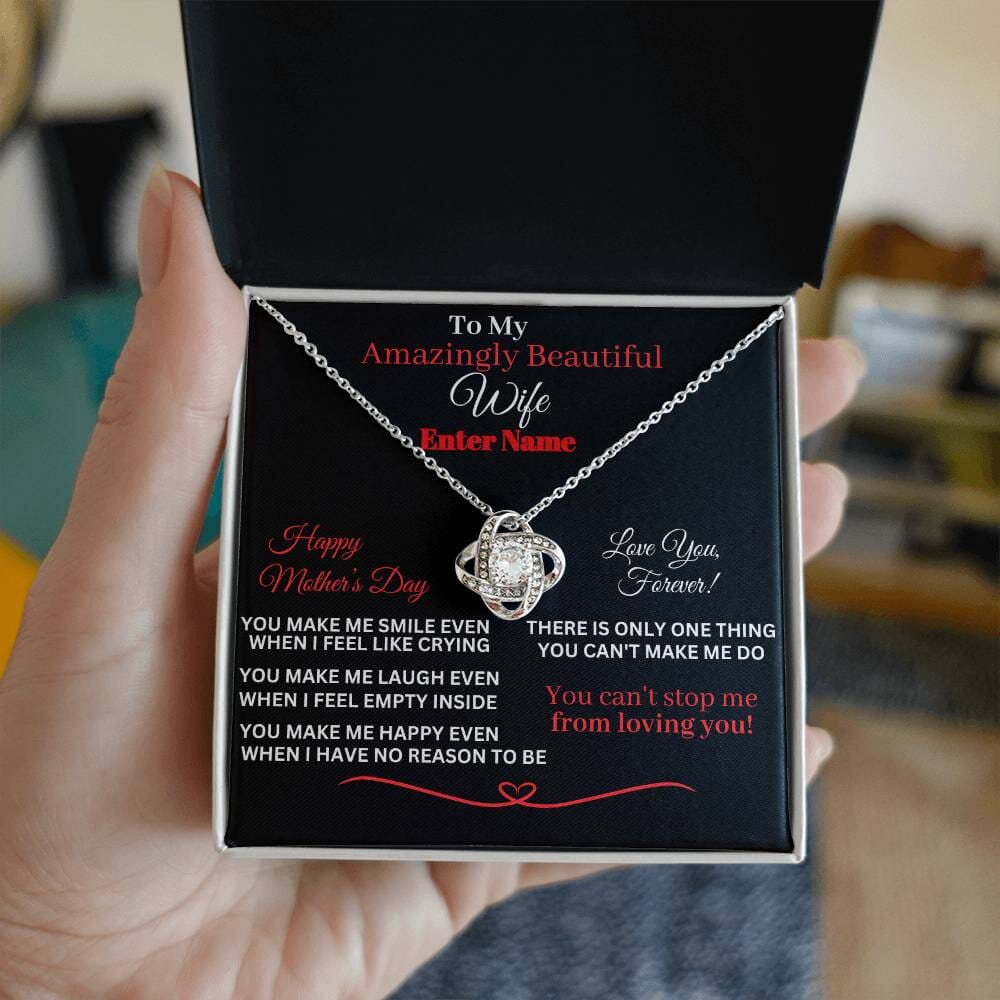 Gift For Wife - You Make Me - PERSONALIZED GIFT- Love Knot Necklaces - The Shoppers Outlet