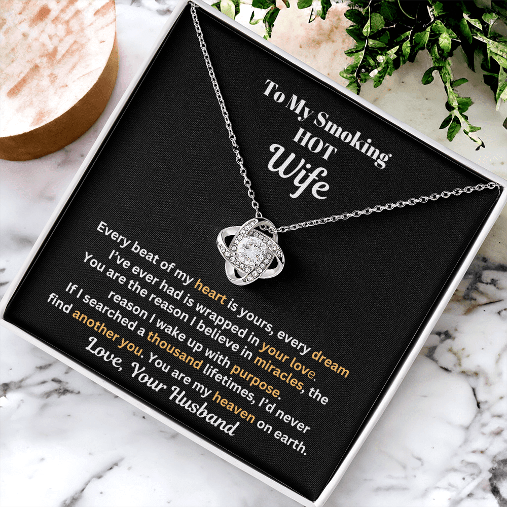 Gift For Wife - Anniversary Gift - Birthday Gift - You Are My Heaven - Love Knot Necklace - The Shoppers Outlet