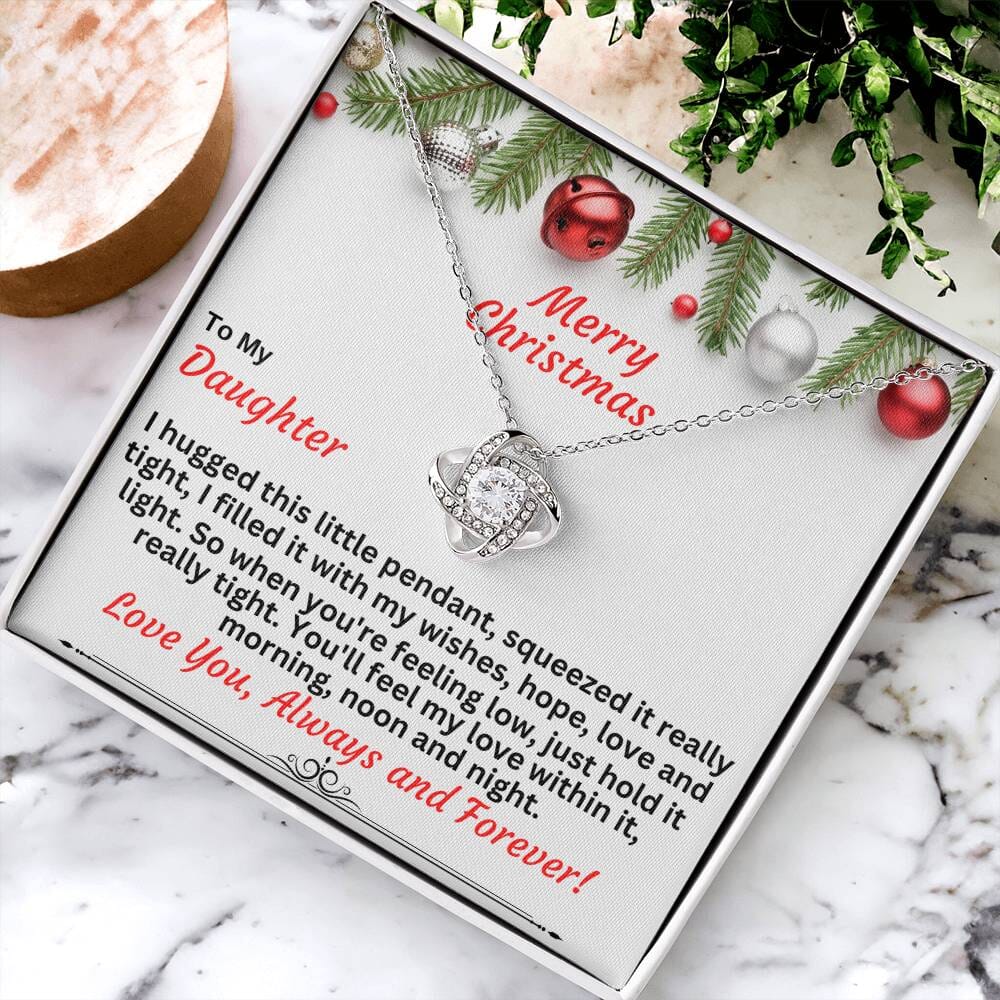 Daughter - Merry Christmas - I Hugged This Little Pendant - Gift For Daughter - The Shoppers Outlet