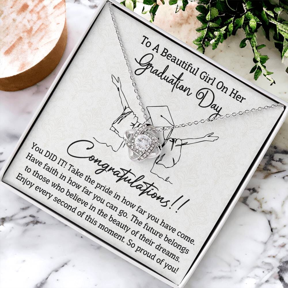 Graduation - Graduation Day - Congratulations You Did It - Love Knot Necklaces - The Shoppers Outlet