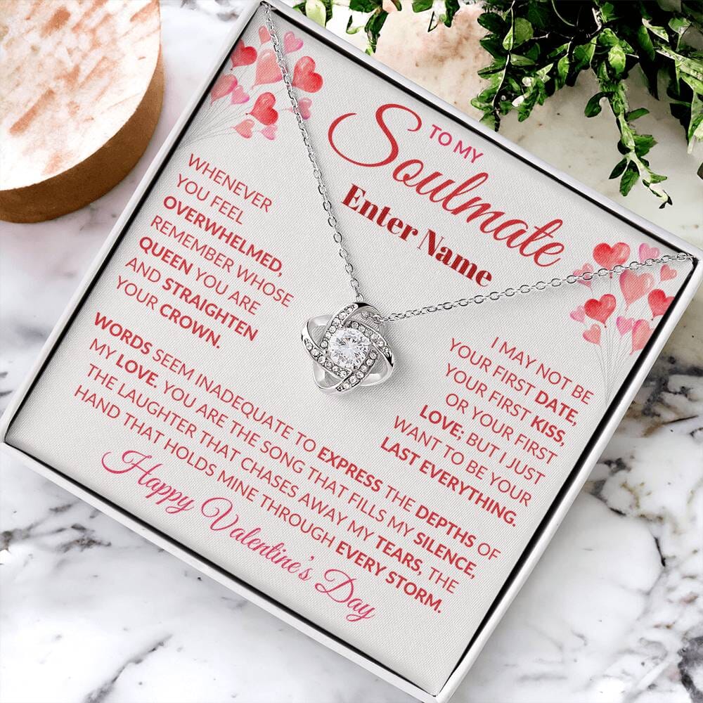 Gift For Soulmate - Whenever You Feel Overwhelmed - Personalized Gift - Love Knot Necklaces - The Shoppers Outlet