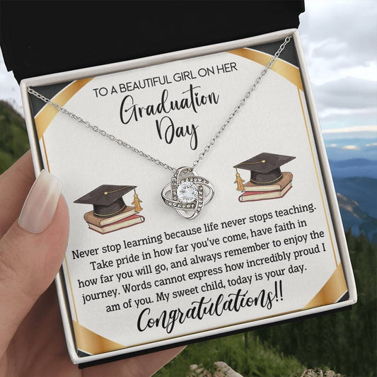 Graduation - My Sweet Child Today Is Your Day - Graduation Day - Love Knot Necklaces. - The Shoppers Outlet