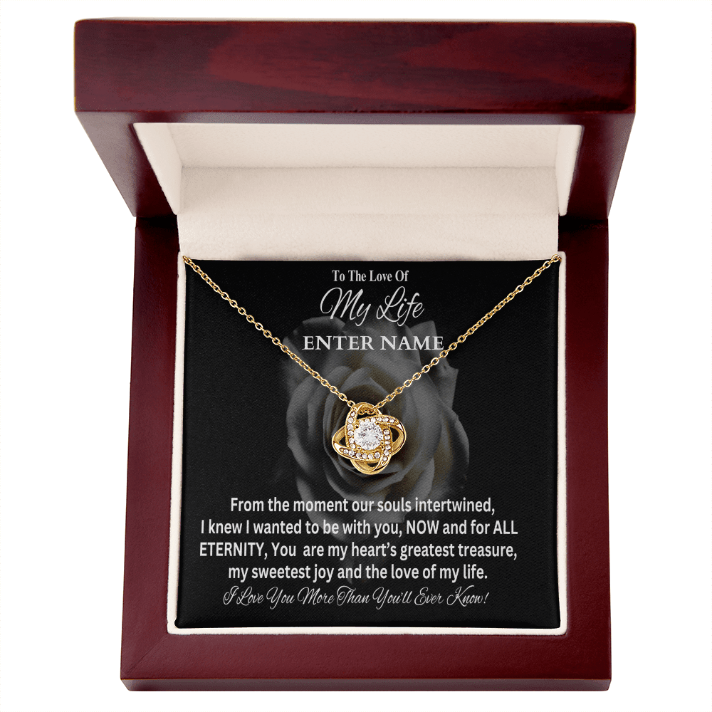 Gift For Soulmate - PERSONALIZED GIFT - My Heart's Greatest Treasure - Love Knot Necklace - The Shoppers Outlet