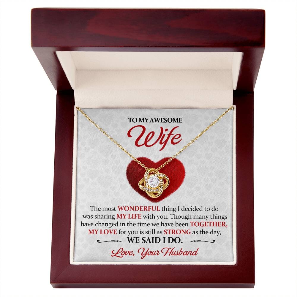 Gift For Wife - The Most Wonderful Thing I Decided To Do - Love Knot Necklaces - The Shoppers Outlet