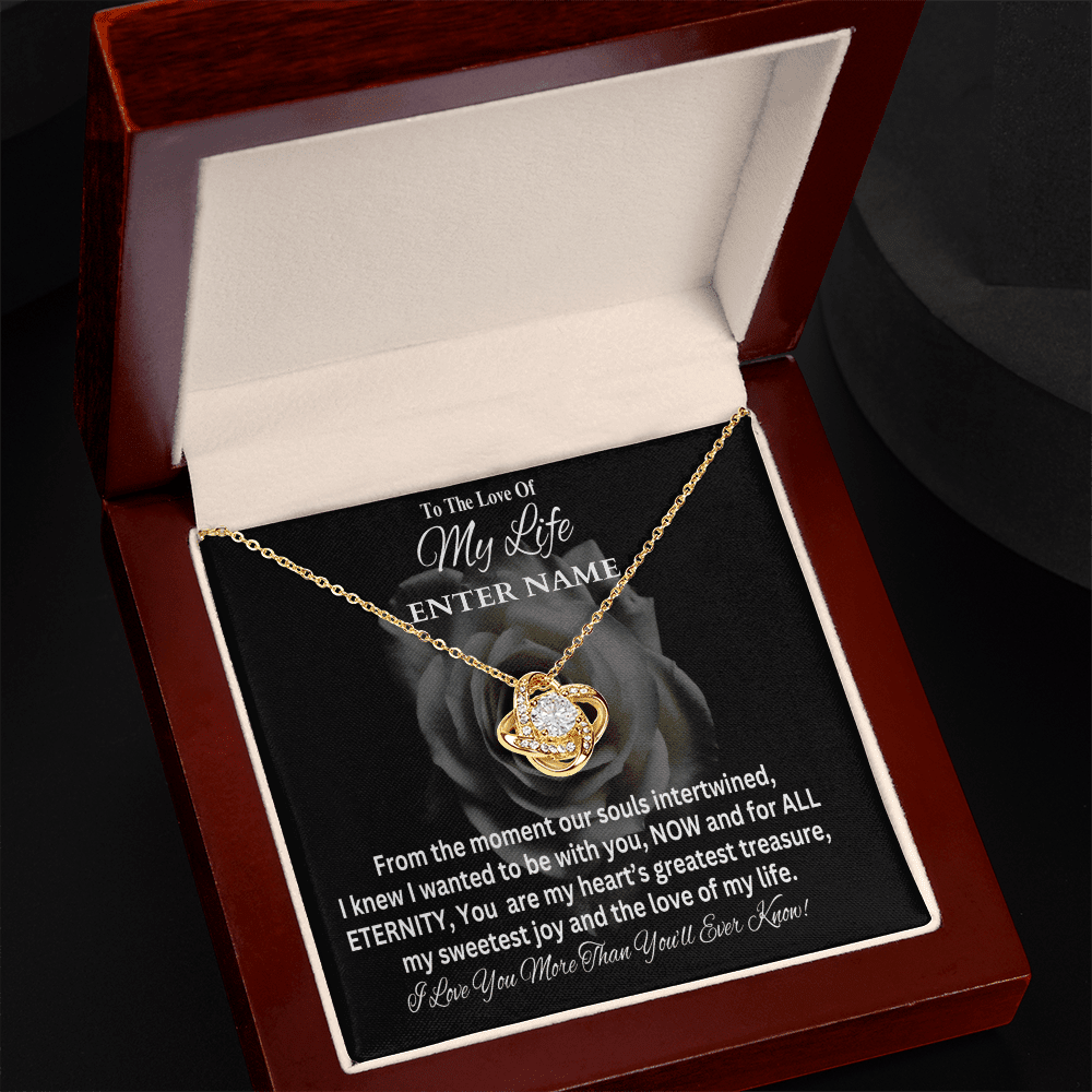 Gift For Soulmate - PERSONALIZED GIFT - My Heart's Greatest Treasure - Love Knot Necklace - The Shoppers Outlet