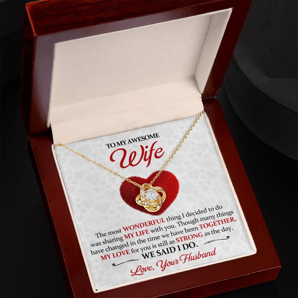 Gift For Wife - The Most Wonderful Thing I Decided To Do - Love Knot Necklaces - The Shoppers Outlet