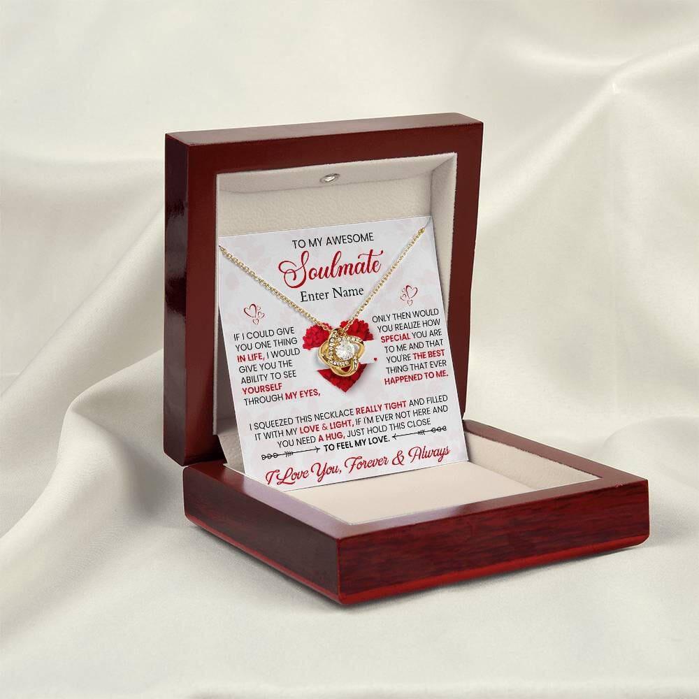 Gift For Soulmate - PERSONALIZED GIFT - If I Could Give You One Thing In Life - Love Knot Necklaces - The Shoppers Outlet
