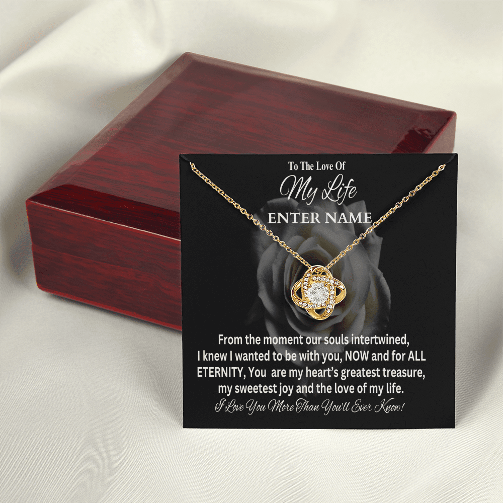 Gift For Soulmate - PERSONALIZED GIFT - My Heart's Greatest Treasure - Love Knot Necklace - The Shoppers Outlet