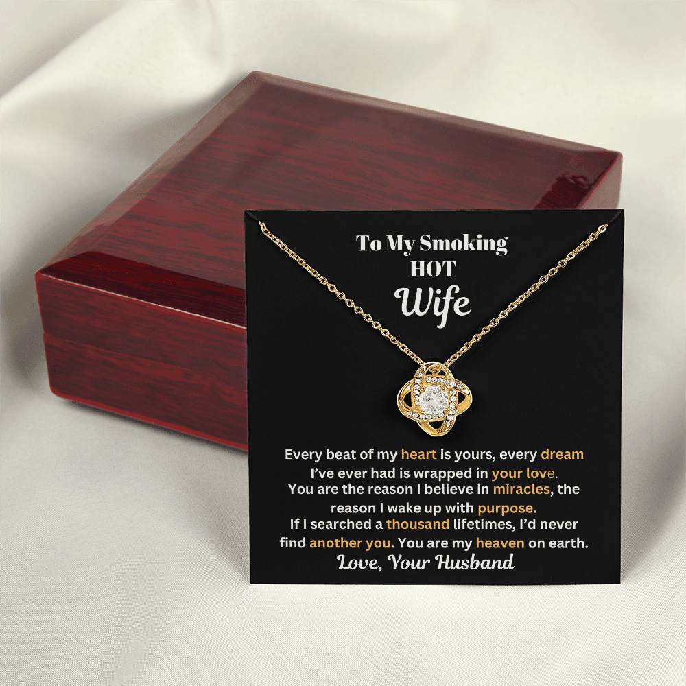 Gift For Wife - Anniversary Gift - Birthday Gift - You Are My Heaven - Love Knot Necklace - The Shoppers Outlet
