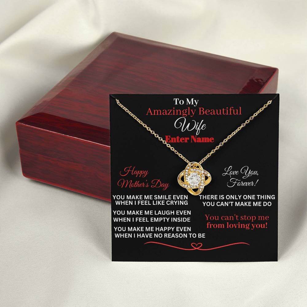 Gift For Wife - You Make Me - PERSONALIZED GIFT- Love Knot Necklaces - The Shoppers Outlet
