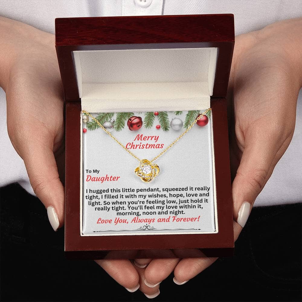 Daughter - Merry Christmas - I Hugged This Little Pendant - Gift For Daughter - The Shoppers Outlet