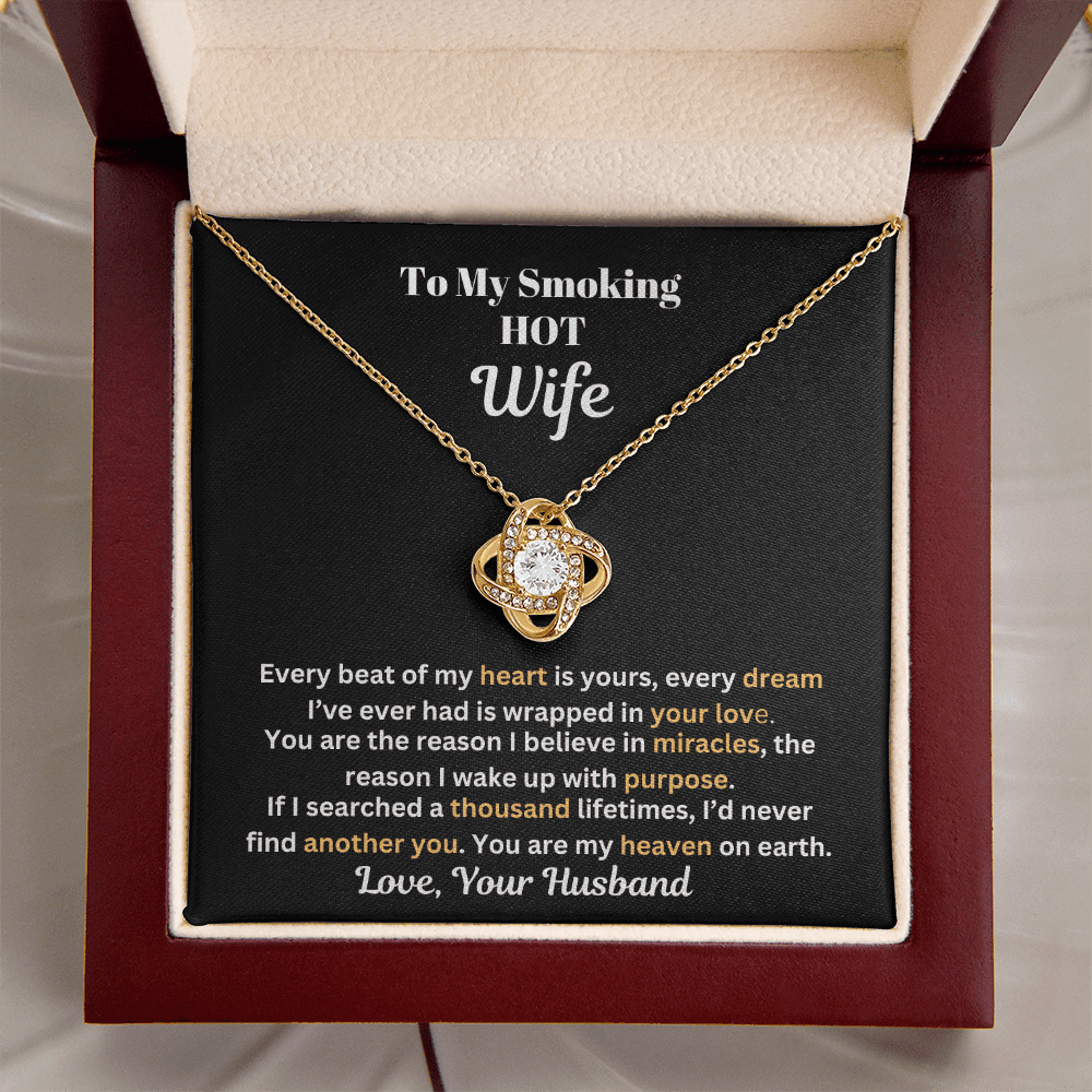 Gift For Wife - Anniversary Gift - Birthday Gift - You Are My Heaven - Love Knot Necklace - The Shoppers Outlet