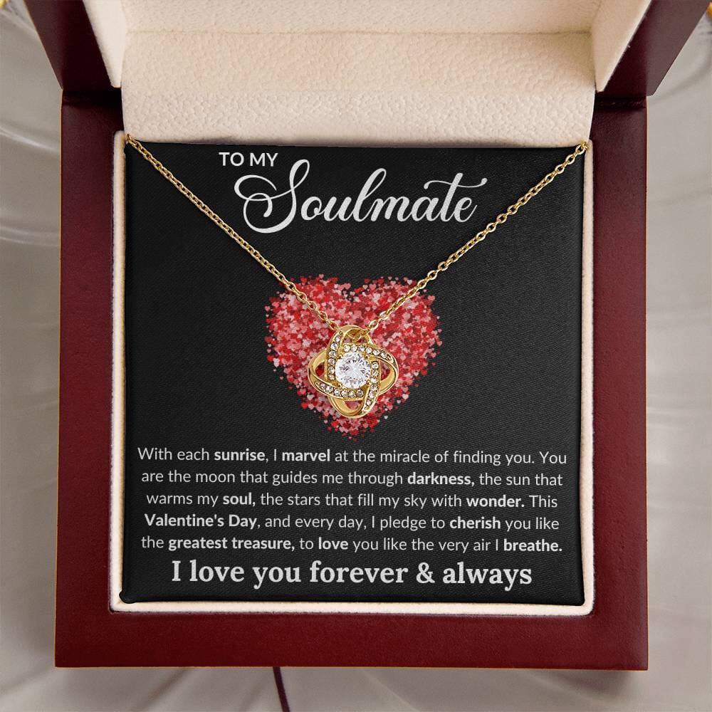 Gift For Soulmate - With Each Sunrise i Marvel At The Miracle Of Finding You - Love Knot Necklaces - The Shoppers Outlet