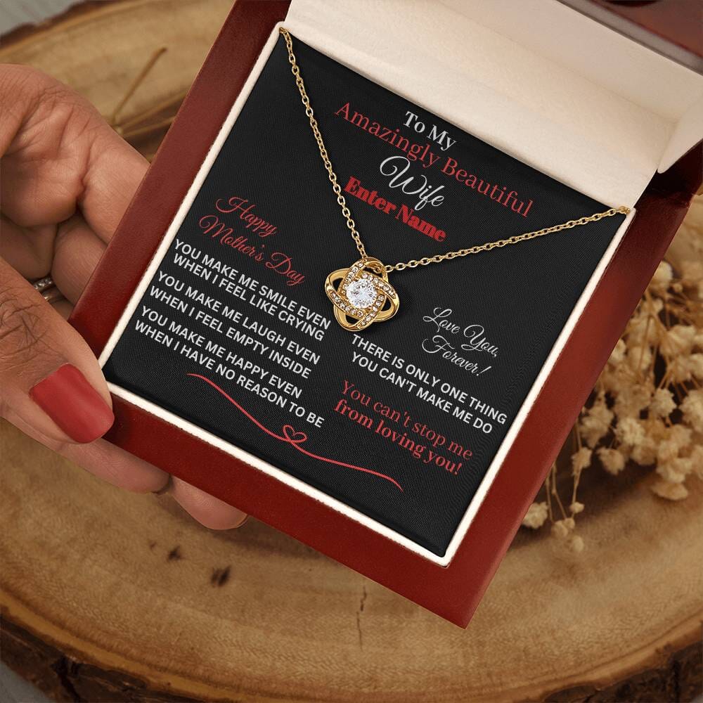 Gift For Wife - You Make Me - PERSONALIZED GIFT- Love Knot Necklaces - The Shoppers Outlet