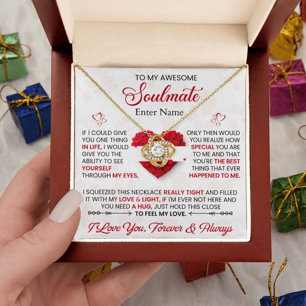 Gift For Soulmate - PERSONALIZED GIFT - If I Could Give You One Thing In Life - Love Knot Necklaces - The Shoppers Outlet