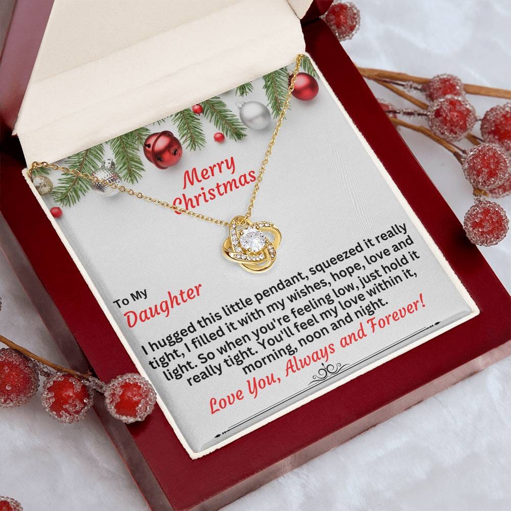 Daughter - Merry Christmas - I Hugged This Little Pendant - Gift For Daughter - The Shoppers Outlet