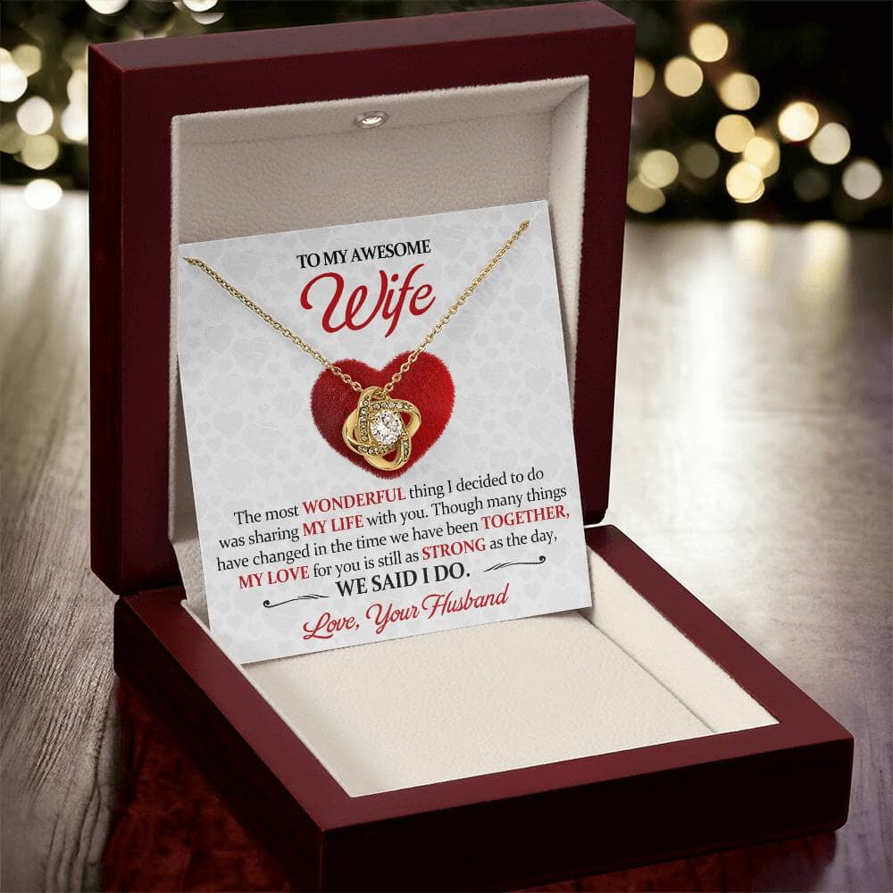 Gift For Wife - The Most Wonderful Thing I Decided To Do - Love Knot Necklaces - The Shoppers Outlet