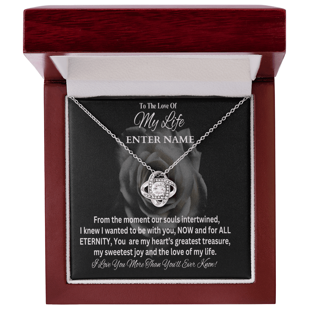 Gift For Soulmate - PERSONALIZED GIFT - My Heart's Greatest Treasure - Love Knot Necklace - The Shoppers Outlet